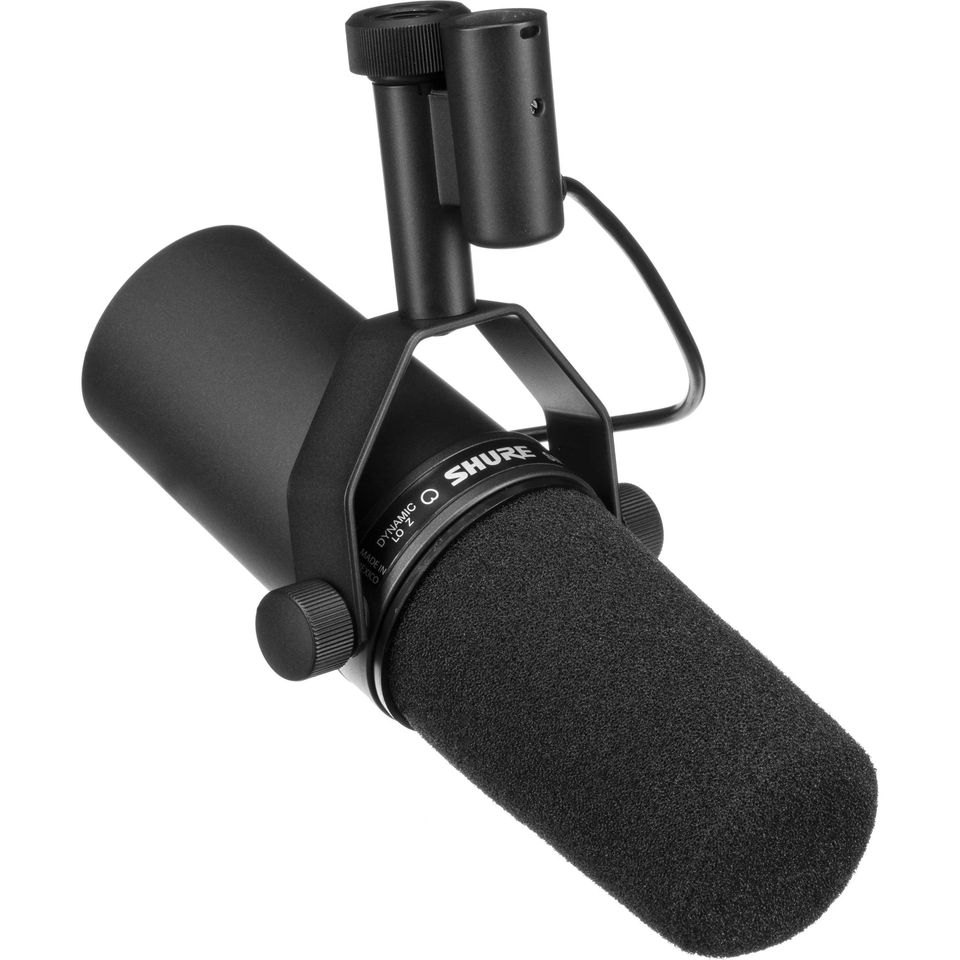 A Shure SM7B microphone